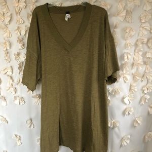 Free People We The Free Oversized V-Neck Tee